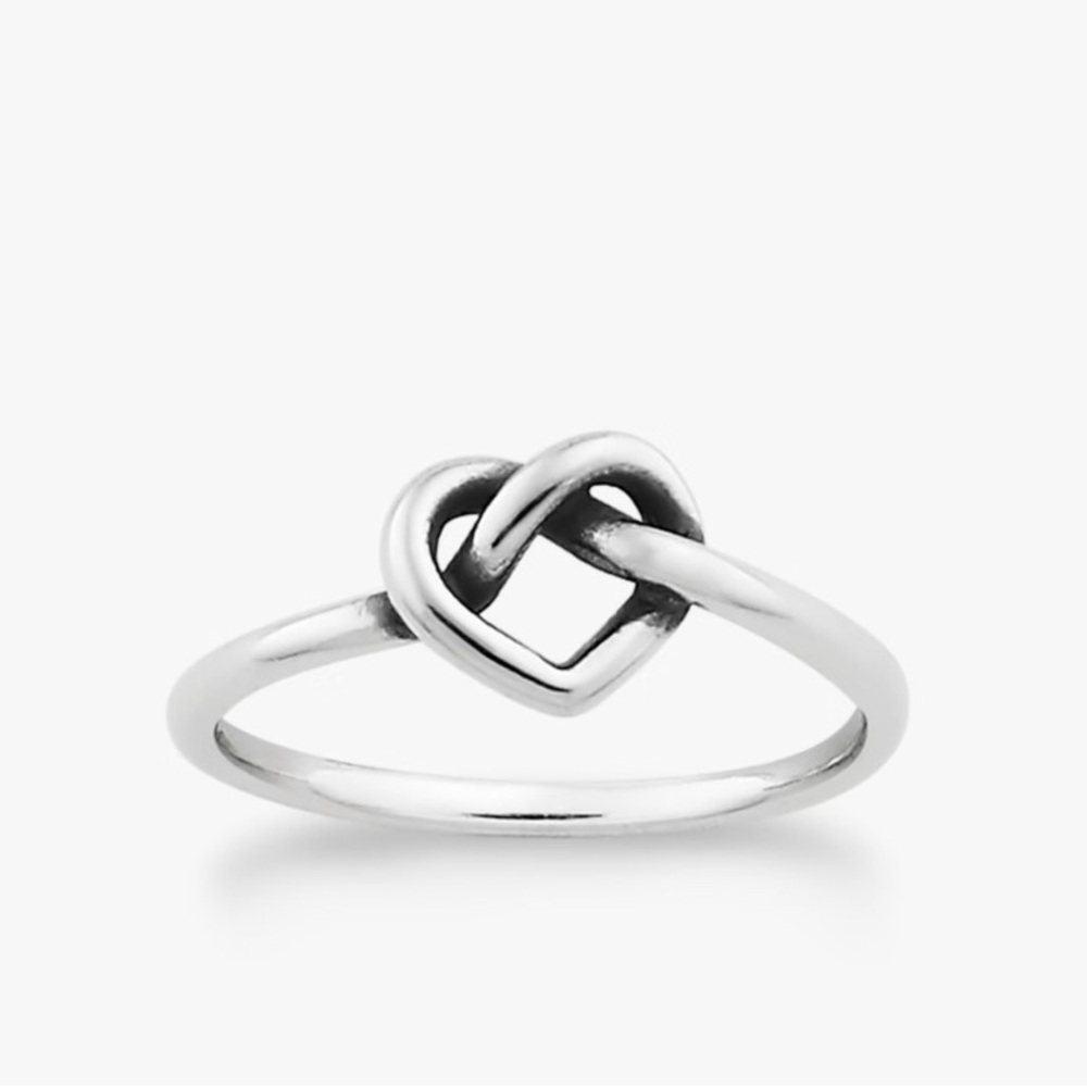 James Avery Delicate Heart Knot Ring Silver
